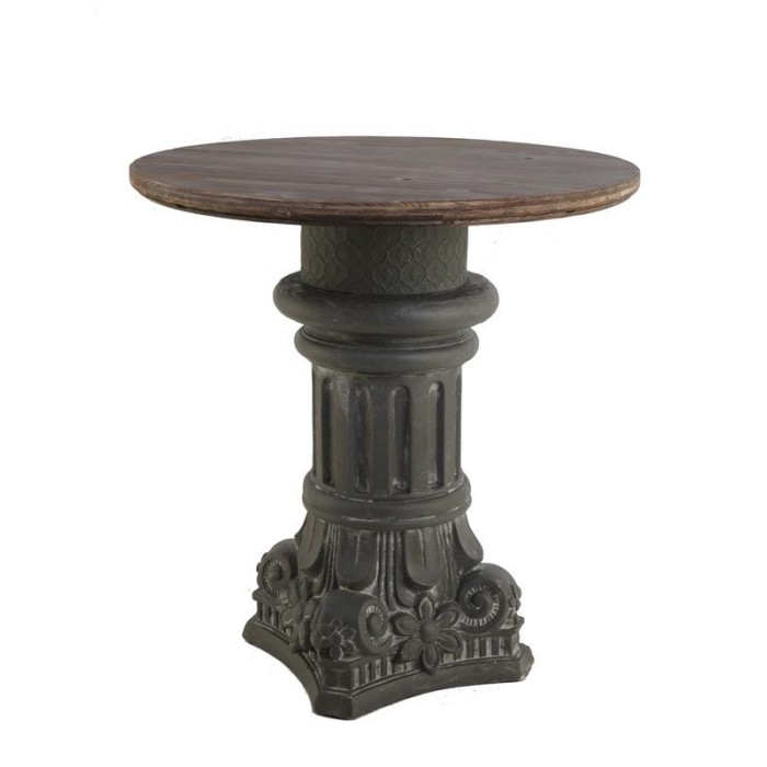 TAVOLINO CAPITELLO GRIGIO D60 H62